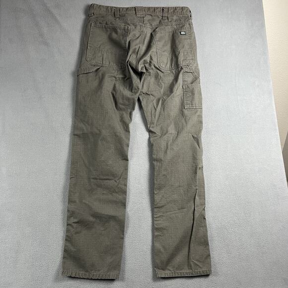 Key Pants 36X36 Gray Double Knee Outdoor Workwear Thrashed Dungaree Jeans - Picture 5 of 9